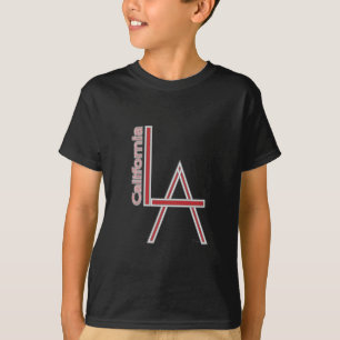 LA California grey red logo design T-Shirt