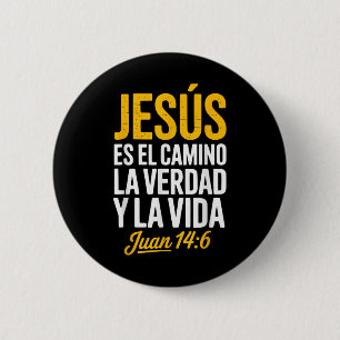 La Camisa De Jesus En Espanol Christian Spanish  2 Inch Round Button