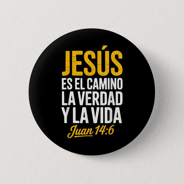 La Camisa De Jesus En Espanol Christian Spanish  2 Inch Round Button (Front)