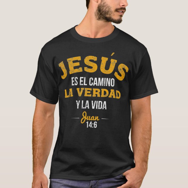 La Camisa de Jesus en Espanol  Christian Spanish  T-Shirt (Front)
