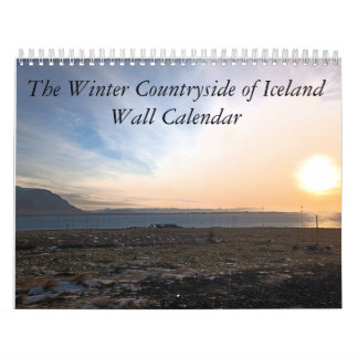 La campagne d'hiver de l'Islande Calendrier du mur