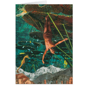 La carte accrochée d'homme