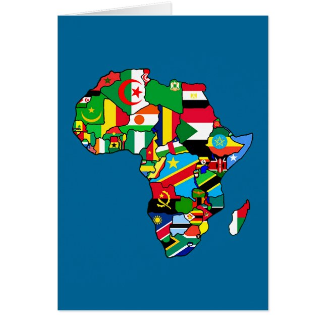 La carte africaine des drapeaux de l'Afrique dans (Devant)
