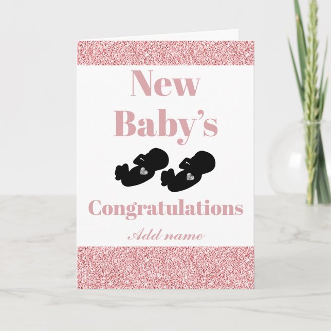 La carte bébé personnalisé de félicitations du (Devant)