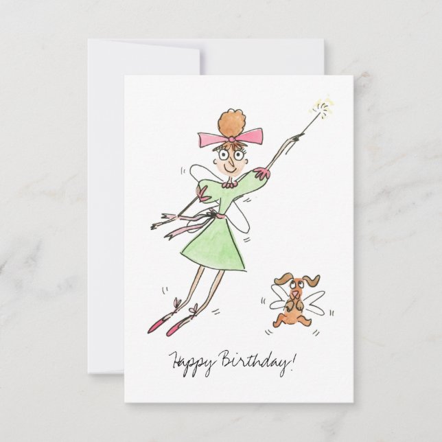 La carte d'anniversaire de la petite fille (Devant)