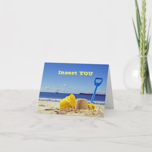 LA CARTE D'ANNIVERSAIRE DE LA PLAGE***** (Devant)