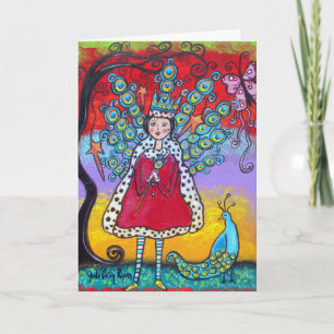 La carte d'anniversaire de la reine Peacock