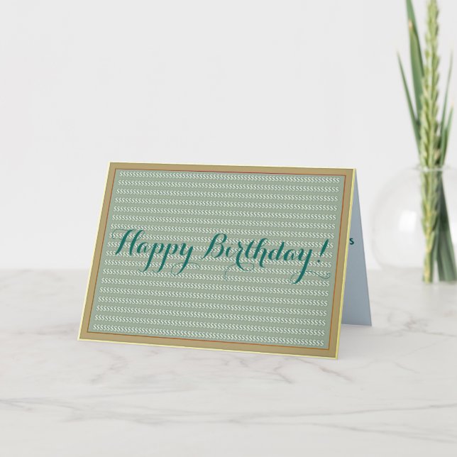 La carte d'anniversaire la plus chère au monde (Devant)