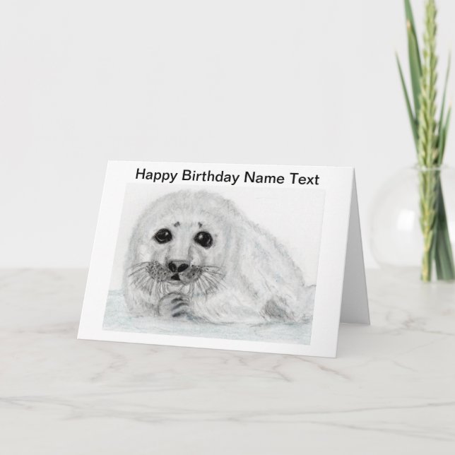 La carte d'anniversaire mignonne de bébé de bébé (Devant)