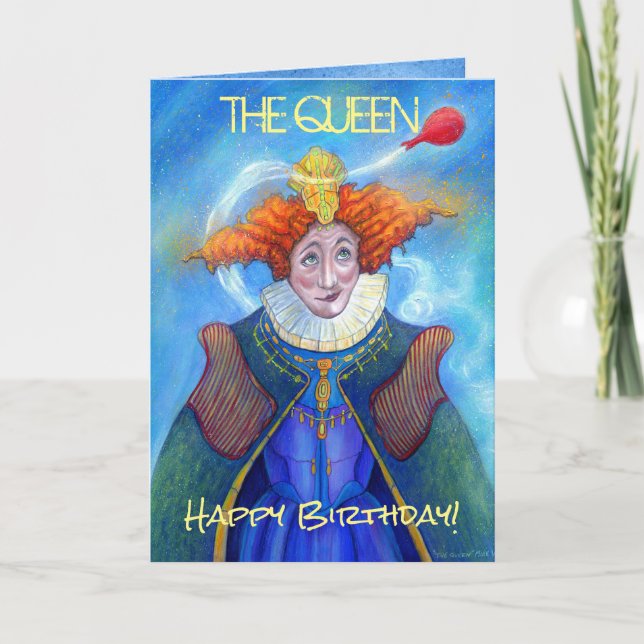 La Carte d'Anniversaire Queen Happy, (Devant)