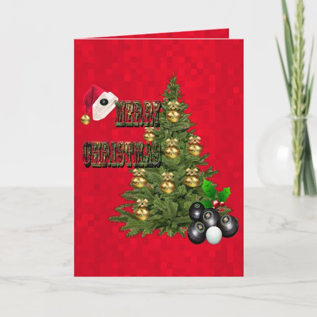 La carte d'arbre de Noël des boeufs de la pelouse  (Devant)