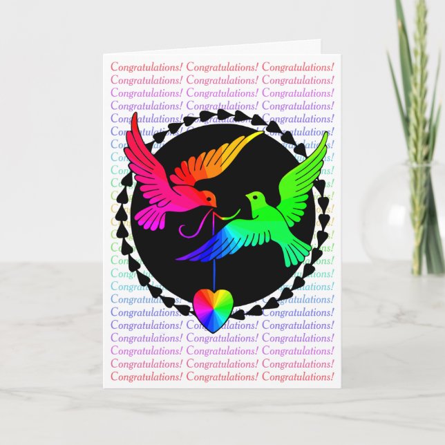 La carte de félicitations pour l'ensemble du Rainb (Devant)