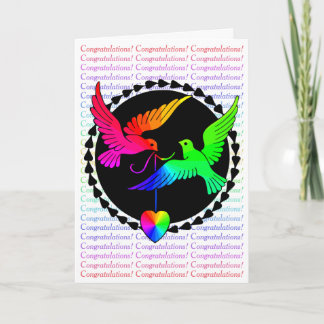 La carte de félicitations pour l'ensemble du Rainb