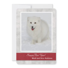 La carte de la bonne année de Fox arctique