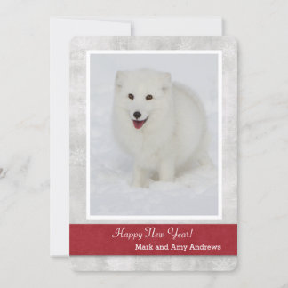 La carte de la bonne année de Fox arctique