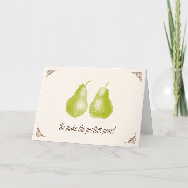 La carte de la Saint Valentin à la poire parfaite (Devant)