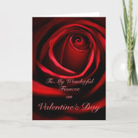 La carte de la Saint-Valentin ou votre fiancée.