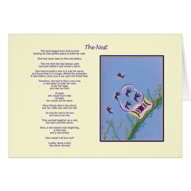 La carte de nid (Devant horizontal)