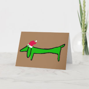 La carte de Noël Dachshund