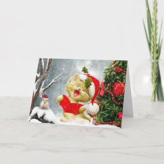 La carte de Noël de chanteurs de Carol