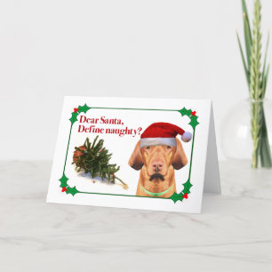 La carte de Noël du Vizsla vilain