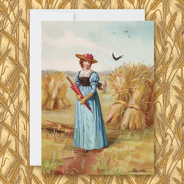La carte de note de la femme sur le terrain de rou (Créateur téléchargé)