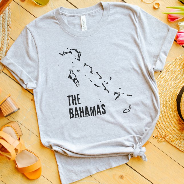 La carte de pays des Bahamas T-Shirt Shirt Tee Out (Créateur téléchargé)