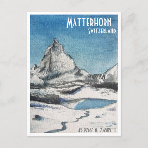 La carte de poste de voyage Matterhorn Suisse 