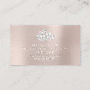 La carte de référence de salon rougissent diaman