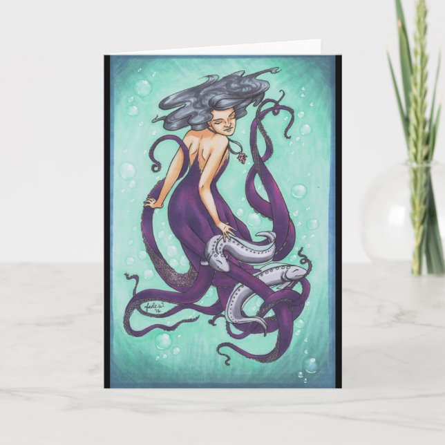 La carte de sorcière de mer (blanc à l'intérieur) (Devant)