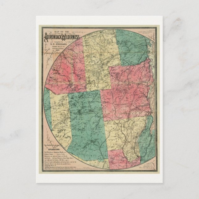 La carte de Stoddard de la nature sauvage des Adir (Devant)