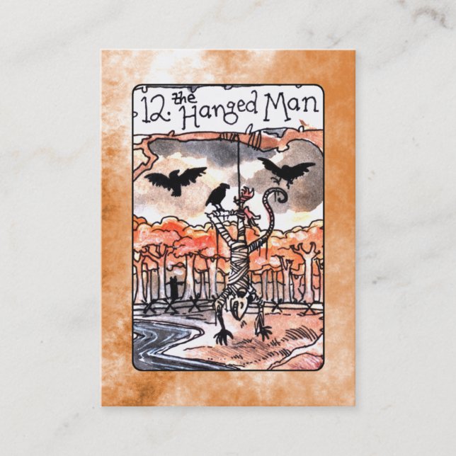 La carte de tarot accrochée d'homme (Devant)