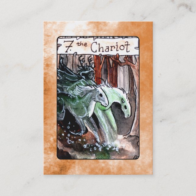 La carte de tarot de char (Devant)