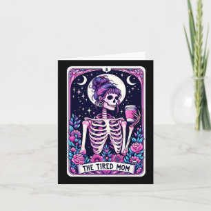 La carte de tarot de la mère fatiguée squelette Fê