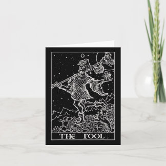 La carte de tarot du Fou Jester Halloween gothique