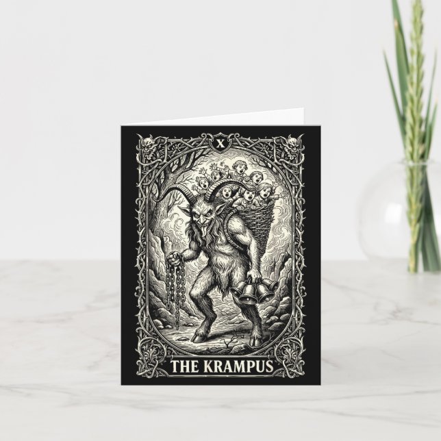 La carte de tarot Krampus Gothique Sorcière Pyjama (Devant)