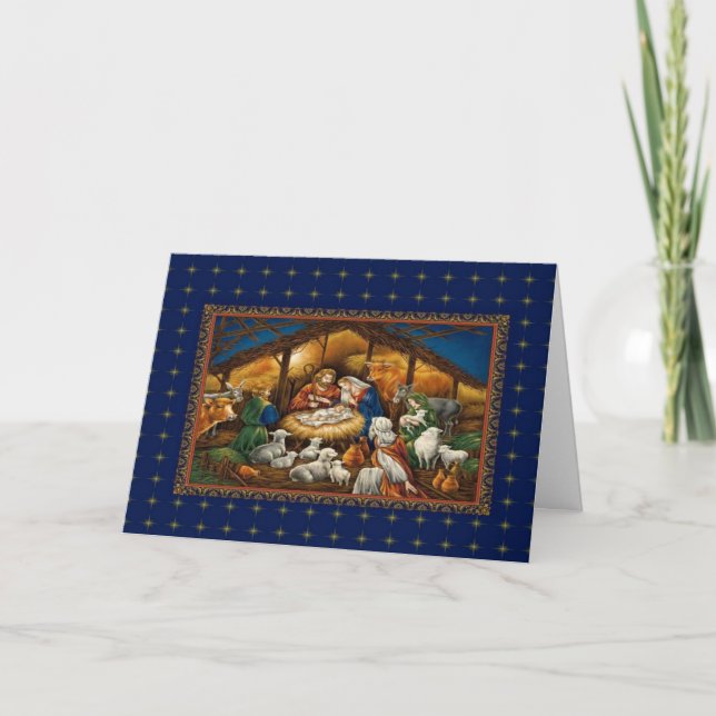 La carte de vacances de nativité (Devant)