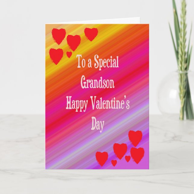 La carte de Valentine pour le petit-fils (Devant)