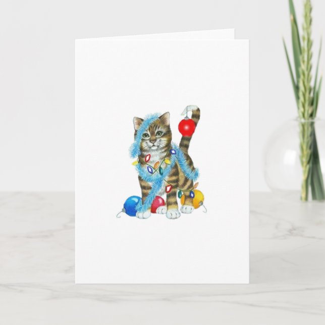LA CARTE DE VOEUX A DÉCORÉ KITTY (Devant)