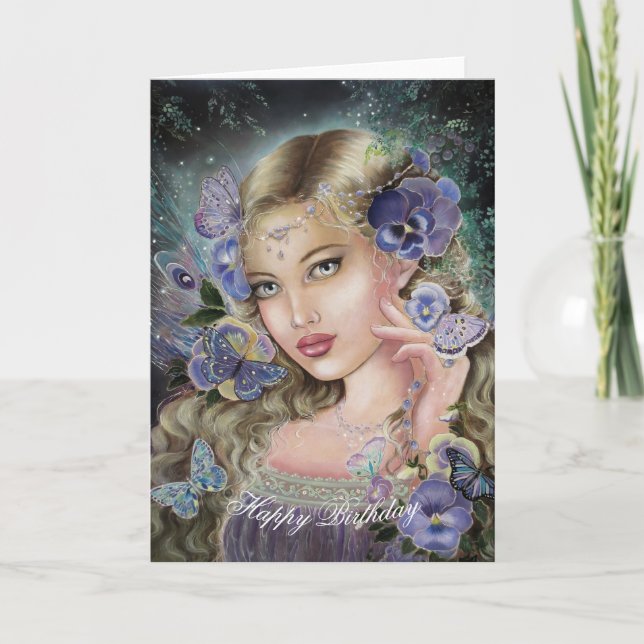 La carte de voeux d'anniversaire de fée de sansy (Devant)