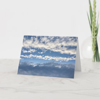 La carte de voeux de blanc de la limite du ciel