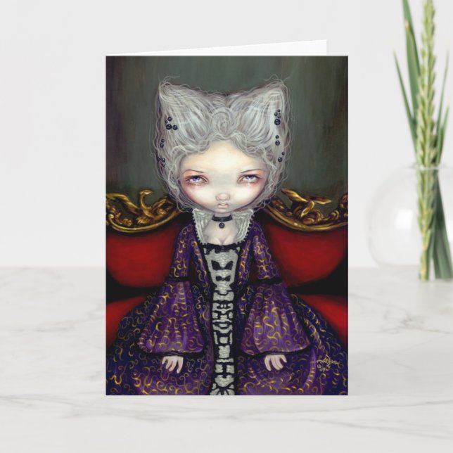 "La carte de voeux de duchesse violette" (Devant)
