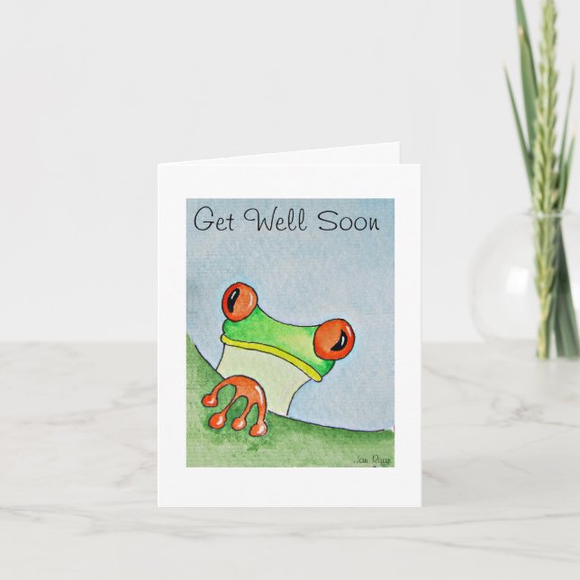 La carte de voeux de grenouille d'arbre, changent (Devant)