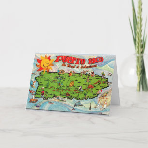 La carte de voeux de l'île de Porto Rico