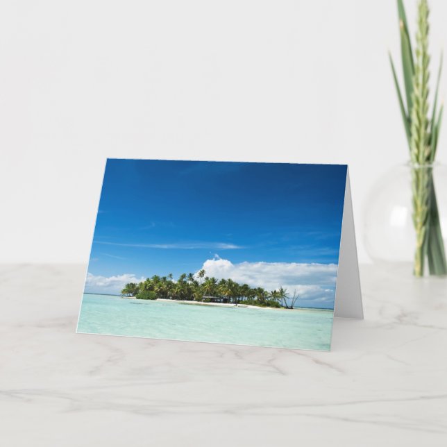 La carte de voeux de l'île horizontale (Devant)