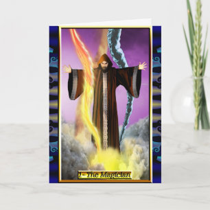La carte de voeux de magicien de tarot de Banx