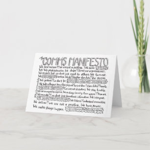 La carte de voeux de manifeste de Comms