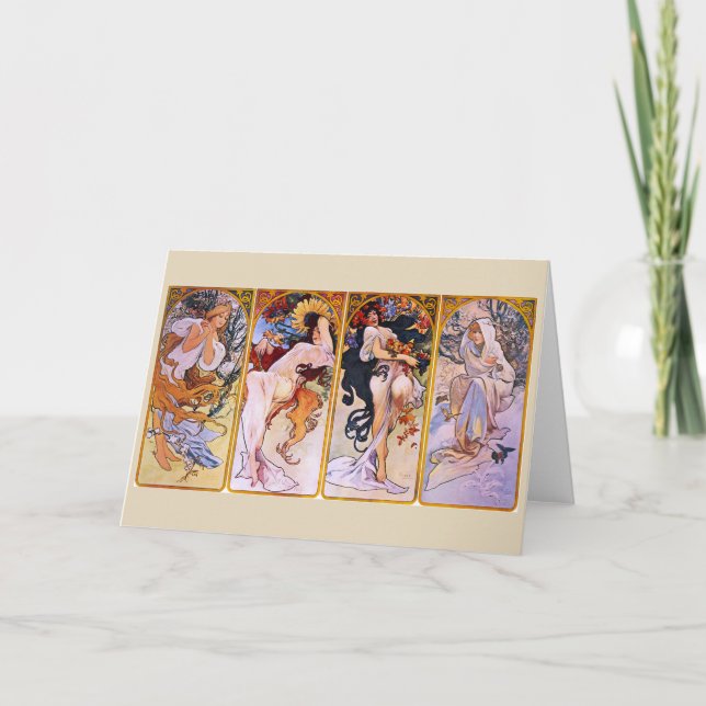 La carte de voeux de quatre saisons (Devant)