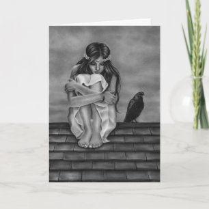 La carte de voeux de Raven de toit