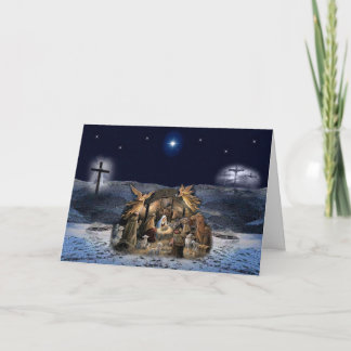 La carte de voeux d'histoire de Noël